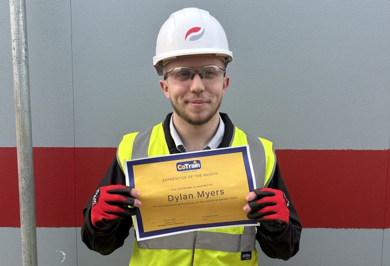 CoTrain apprentice on site, one of over 300 supported into construction careers