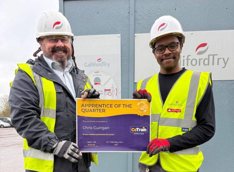 Galliford Try host employer with CoTrain apprentice Chris Guingan